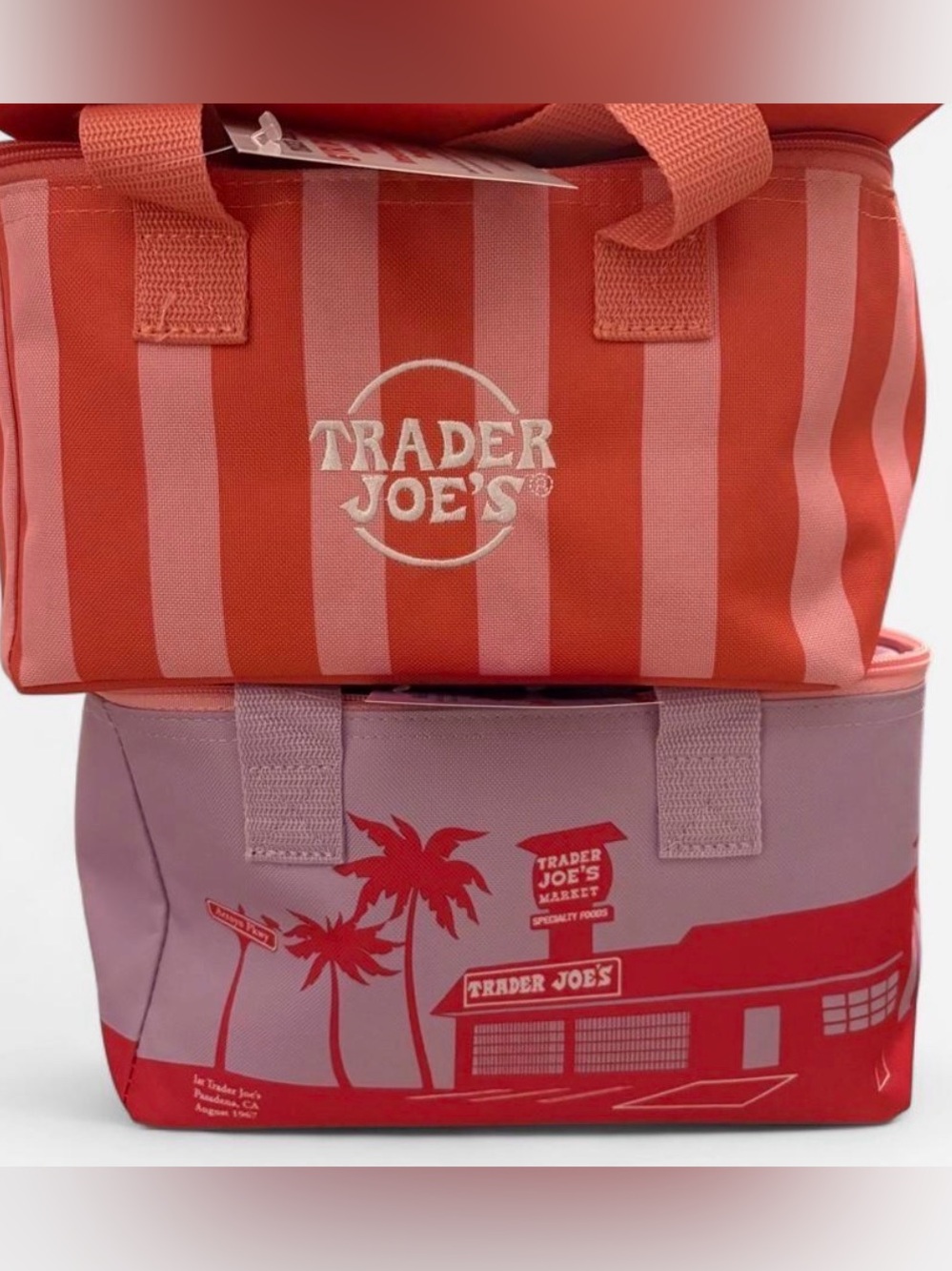 Purple Trader Joe’s insulated tote